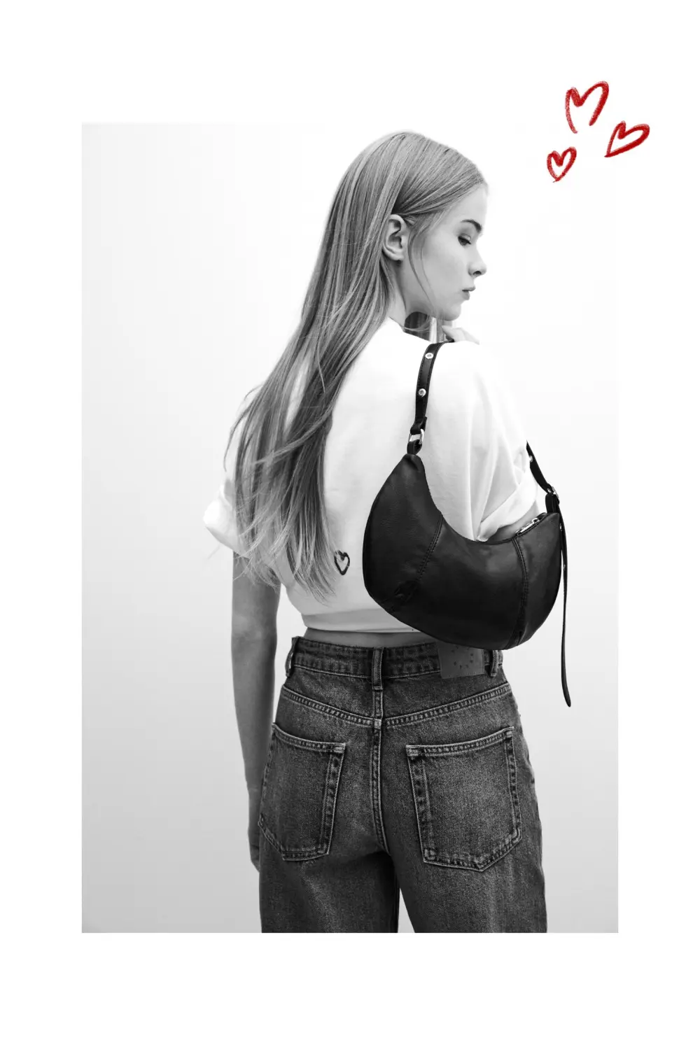 Bolso de hombro media luna