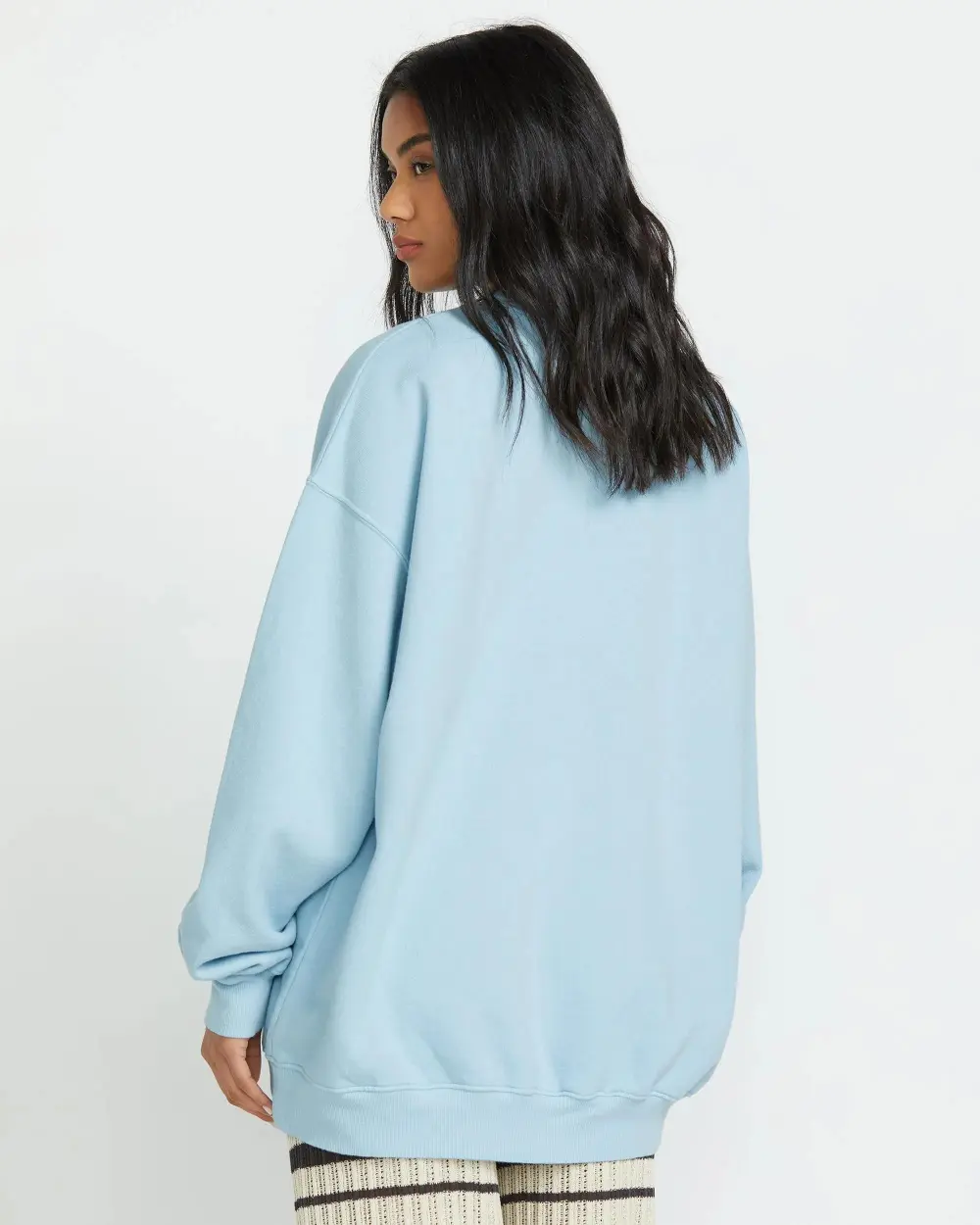 Ride In Crew Sweatshirt - Washed Chambray