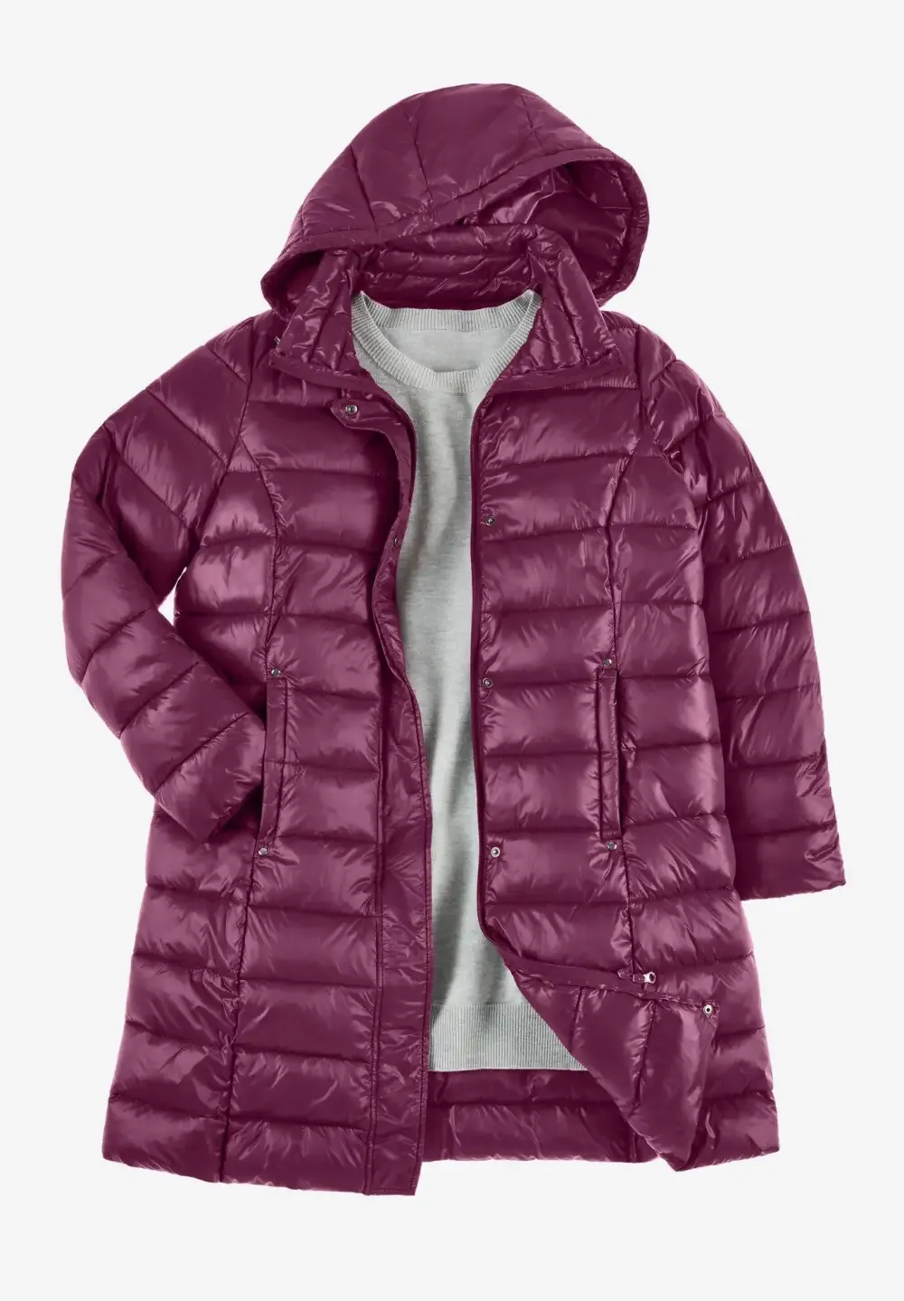 Long Packable Puffer Jacket
