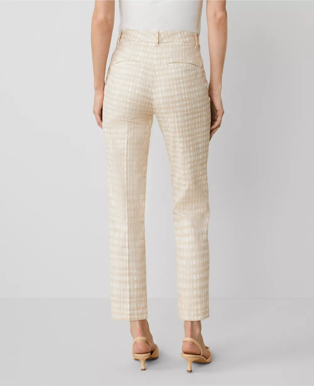 The Relaxed Cotton Crop Pant in Plaid