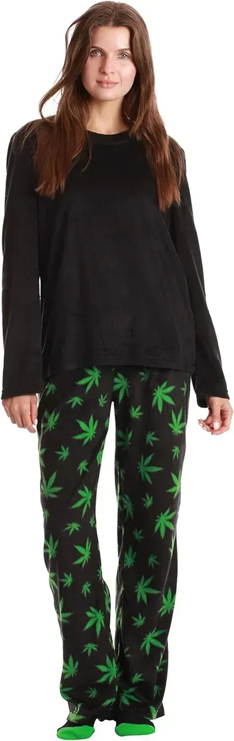 Women’s Pajama Pant Set - Nightgown with Matching Socks