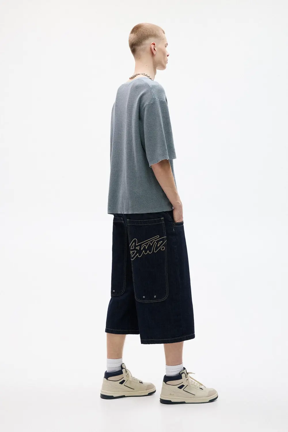 Waffle-knit STWD T-shirt