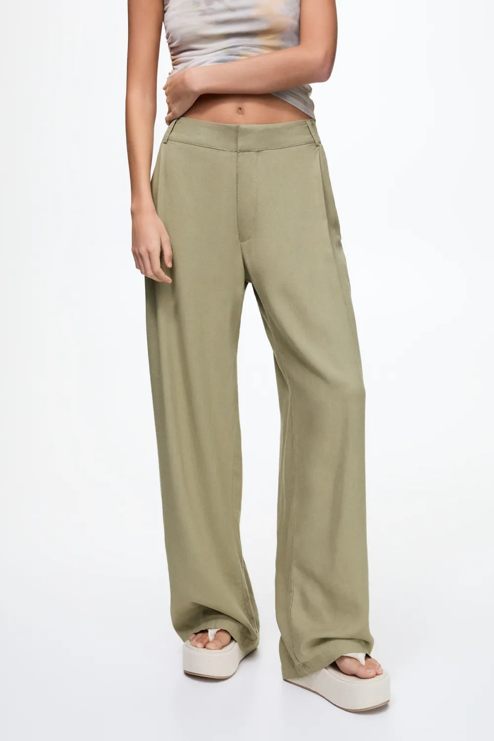 Pantalón de vestir fluido con lino