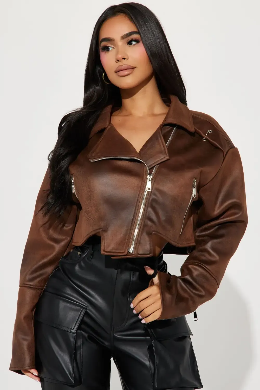 Ride With Me Moto Jacket - Brown