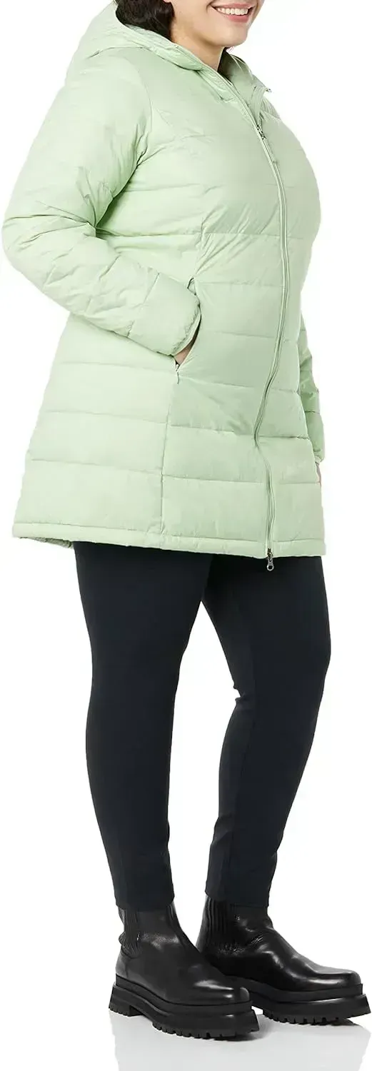 Women's Lightweight Water-Resistant Hooded Puffer Coat (Available in Plus Size)