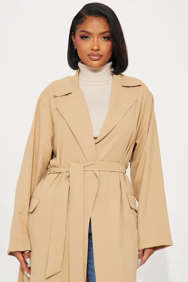 Mia Light Weight Trench Coat - Khaki