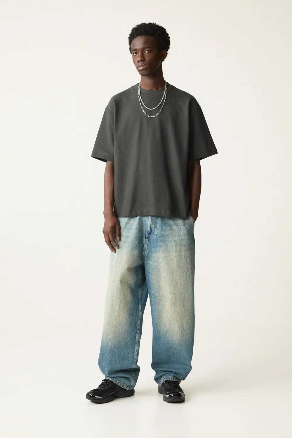 Textured short sleeve sweatshirt