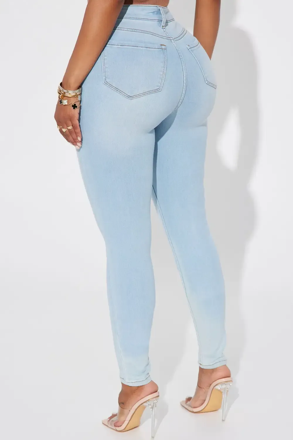 First Pick High Rise Jeans - Light Blue Wash