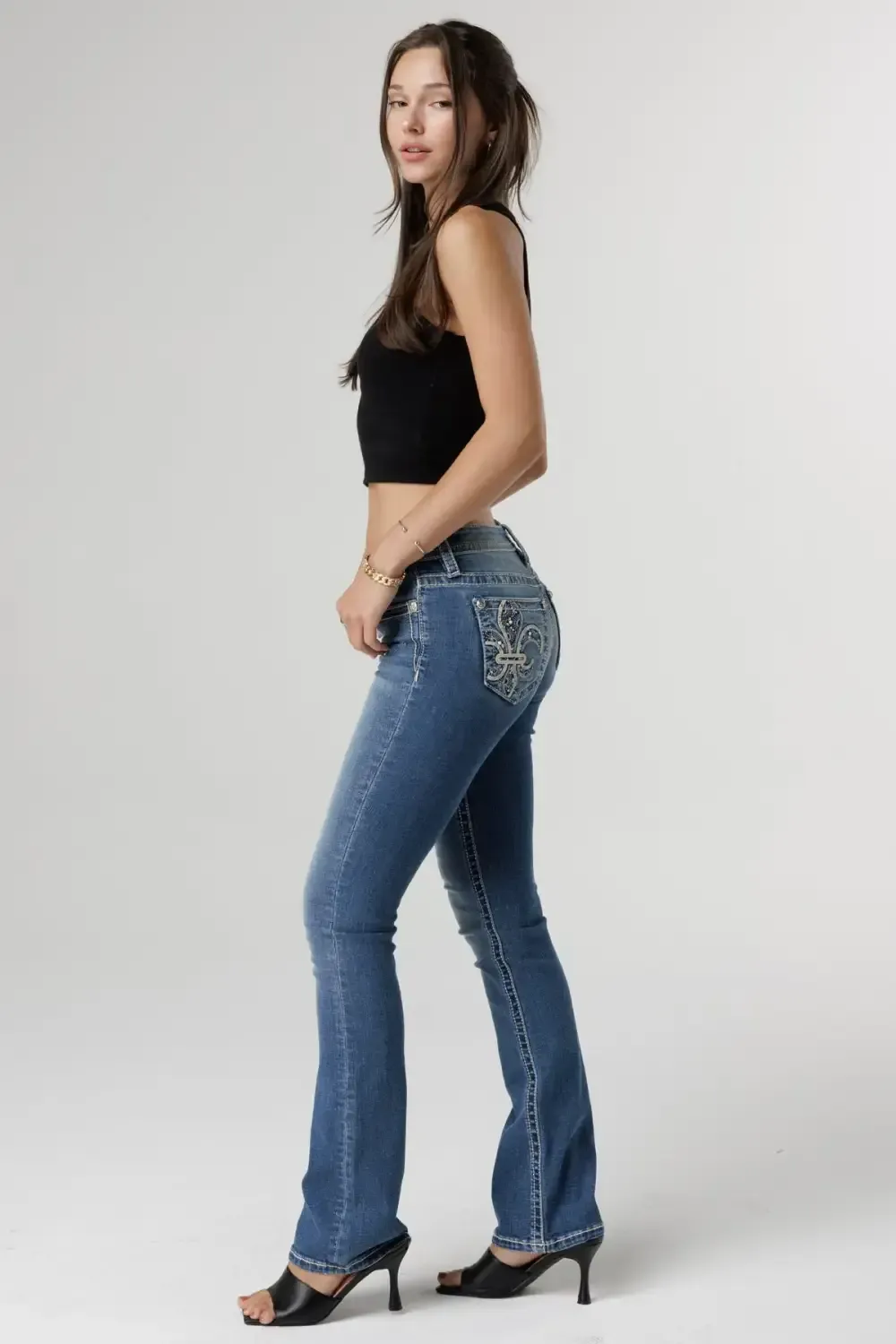 Vernal Fleur De Lis Bootcut Jeans