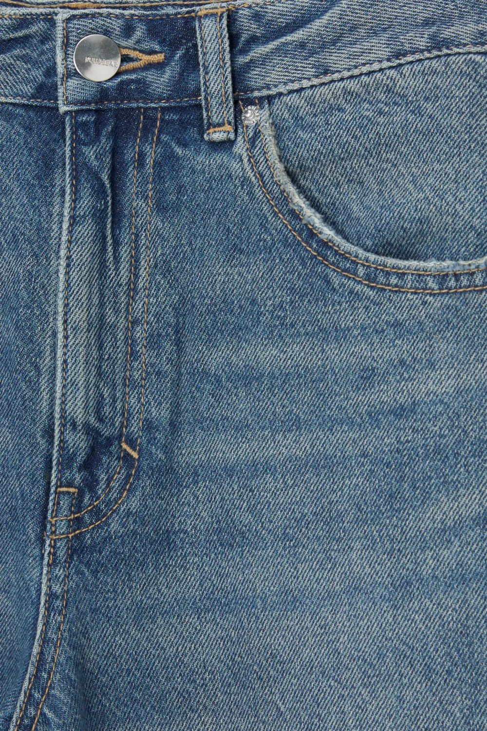 Jeans wide leg tiro alto