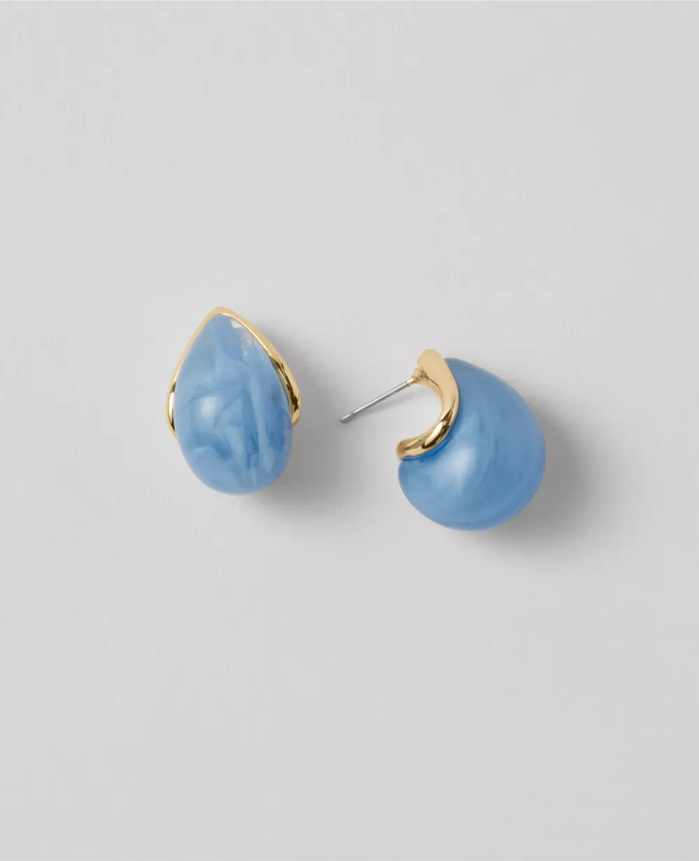 Marbleized Mini Hoop Earrings
