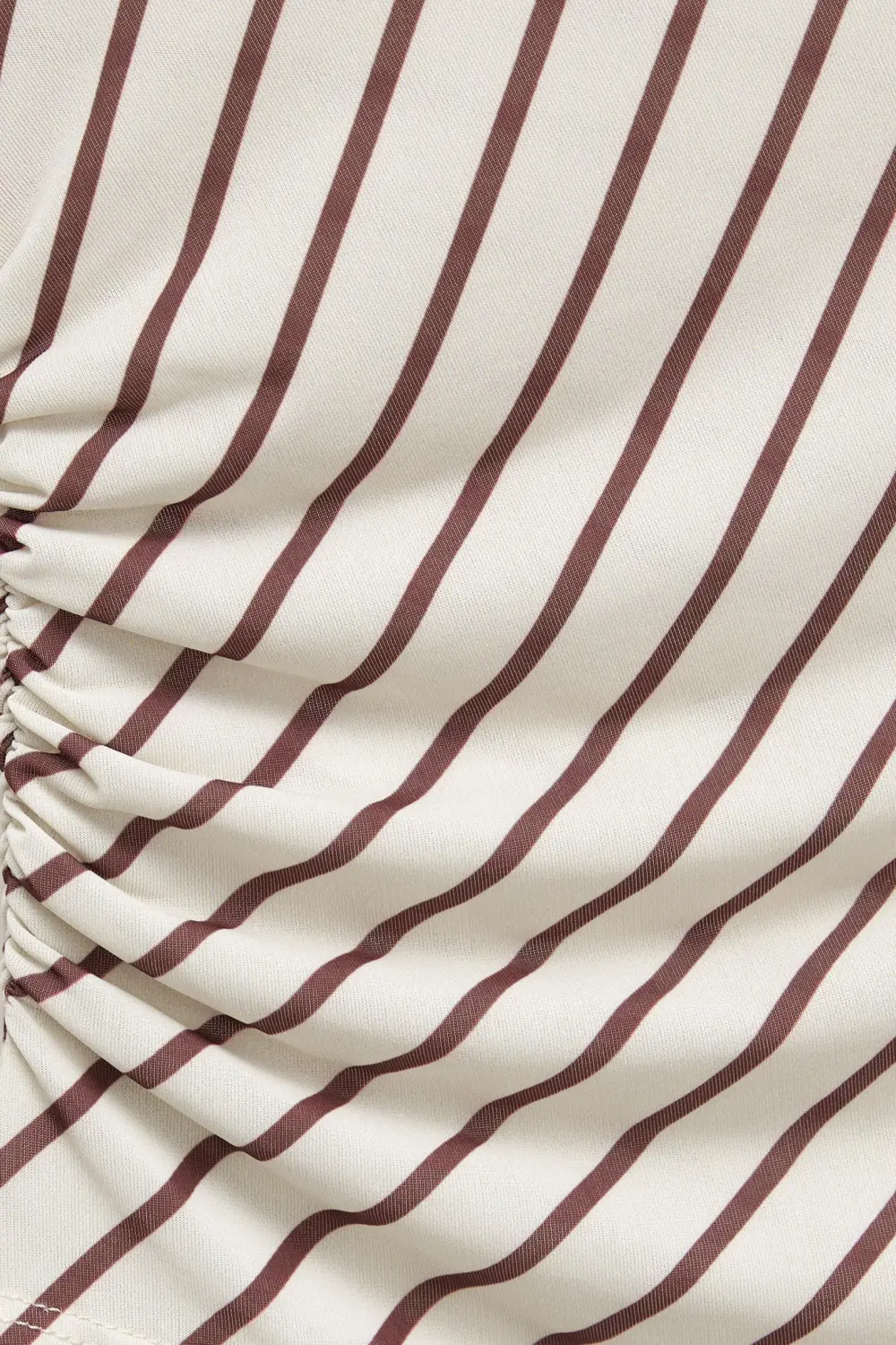 Striped top with pleats