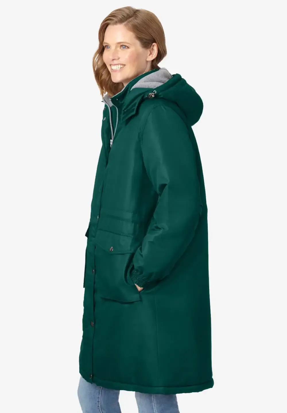 Mid-Length Microfiber Parka