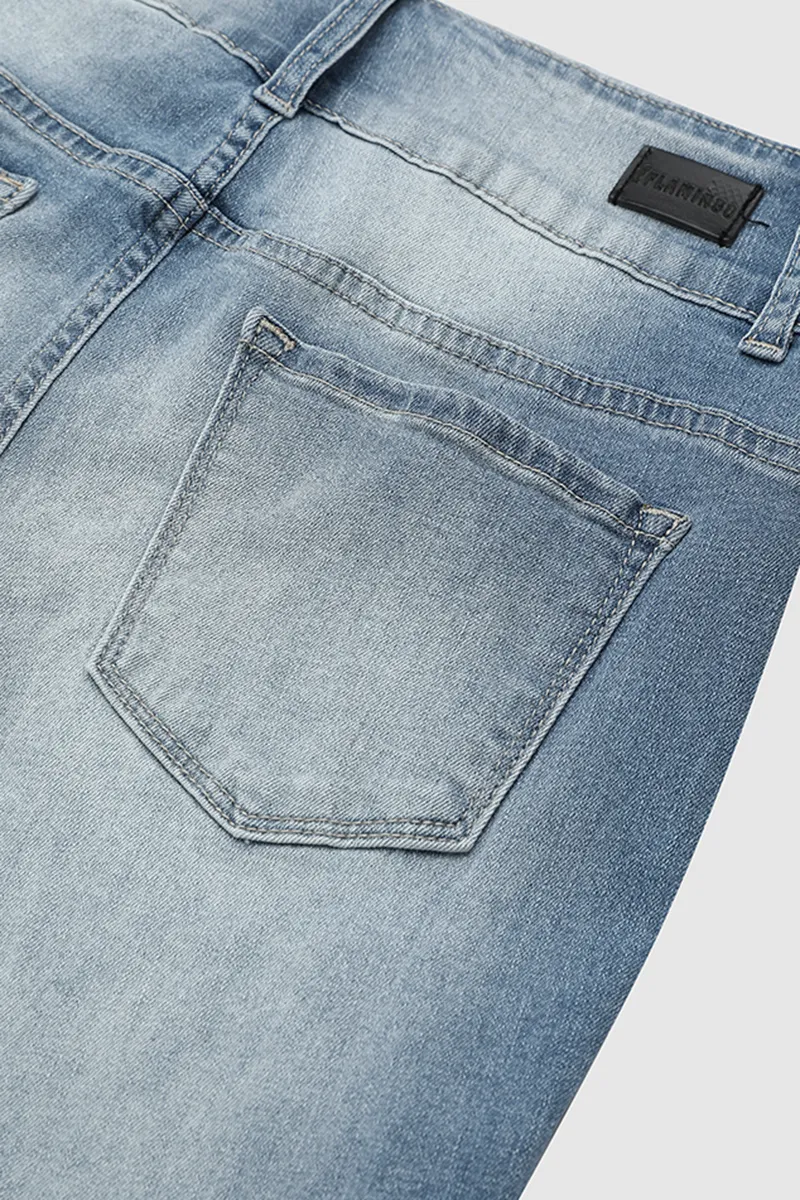 Cut Out Raw Hem Mid Rise Skinny Jeans