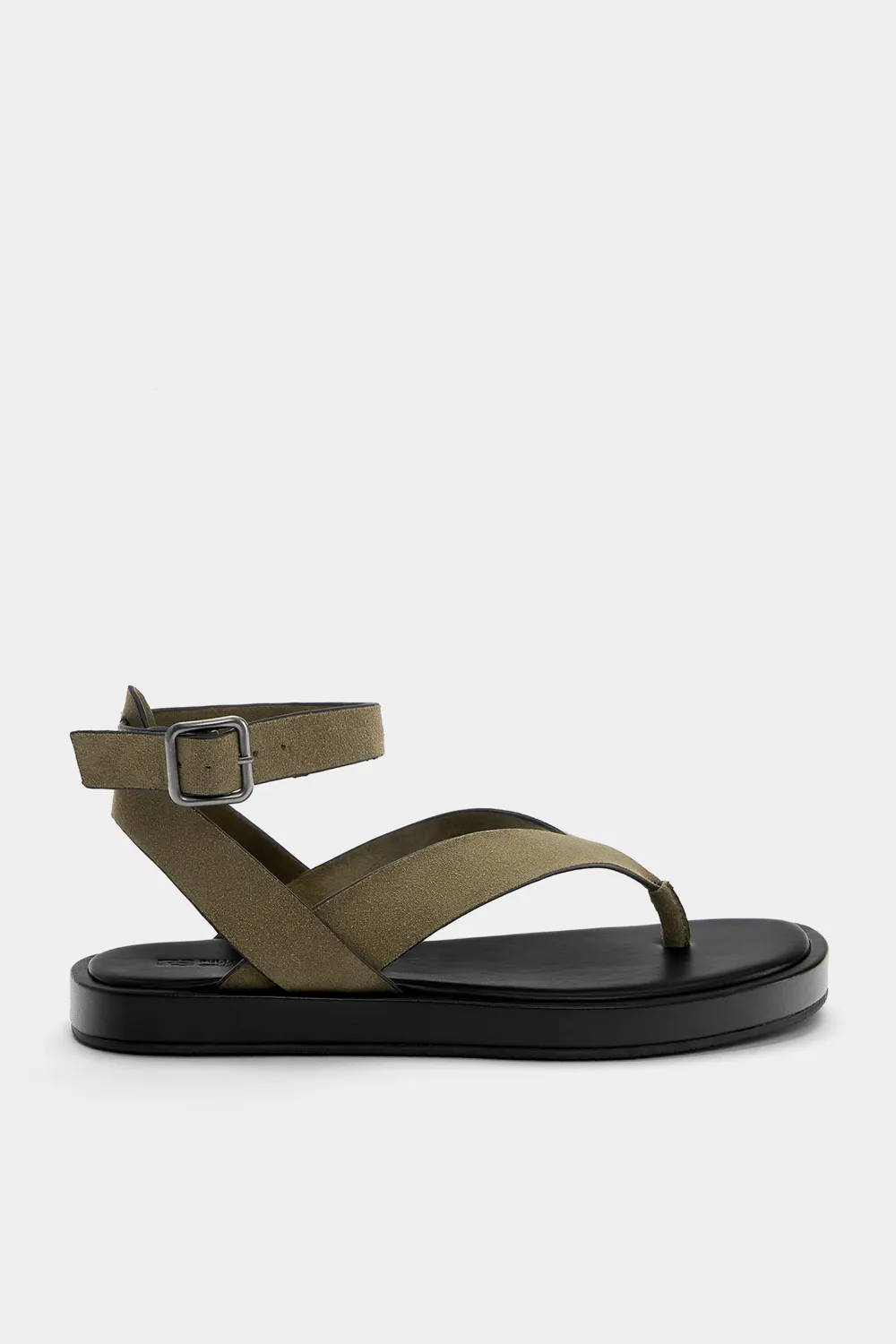 Sandalias planas tiras piel