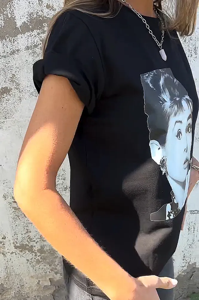 Women's pattern casual T-shirt