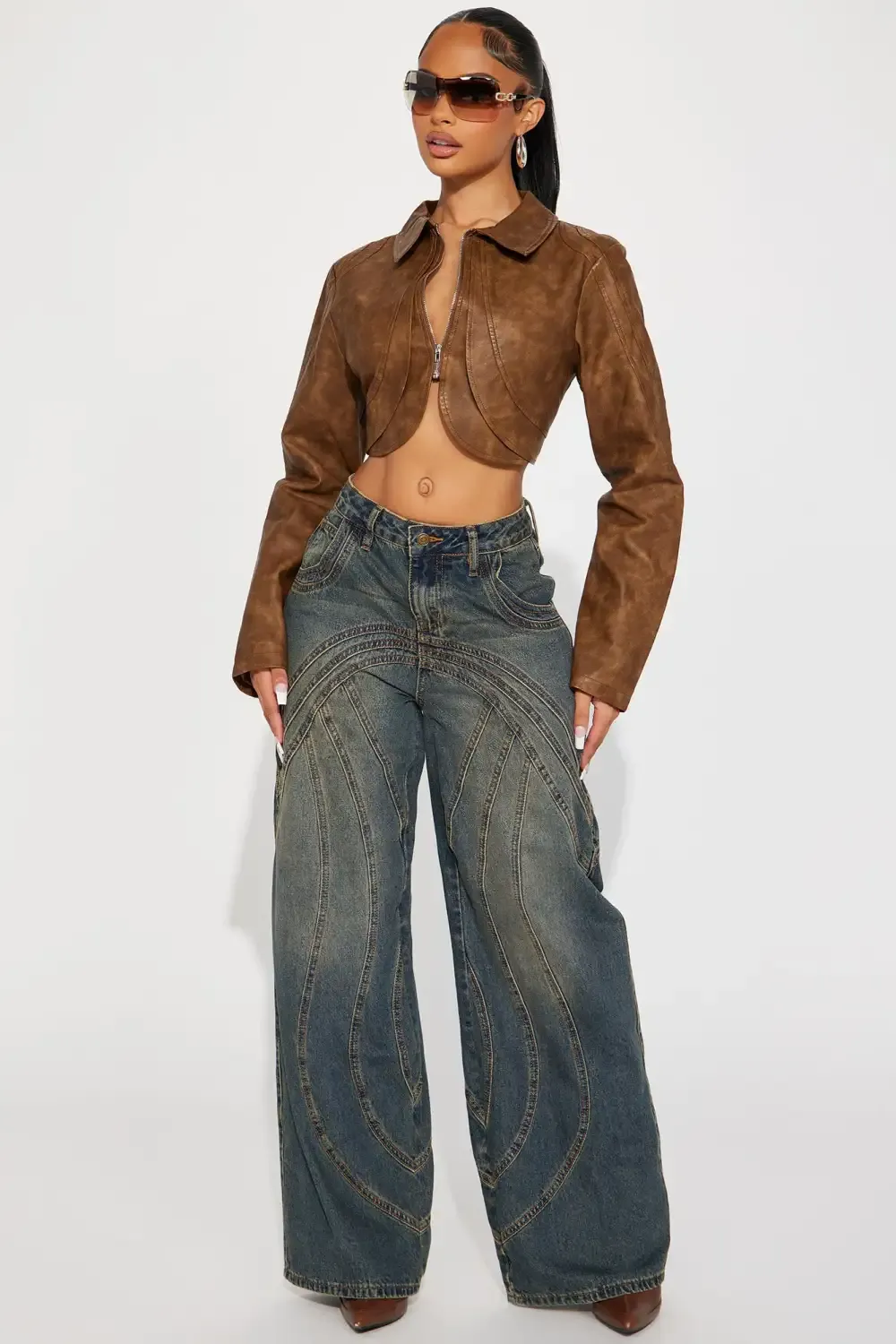 Copenhagen Non Stretch Tinted Wide Leg Jean - Dark Wash