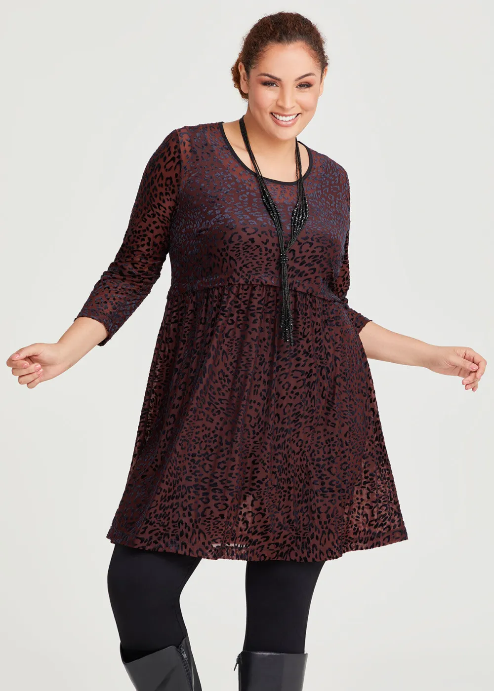 Velour Burnout Animal Tunic