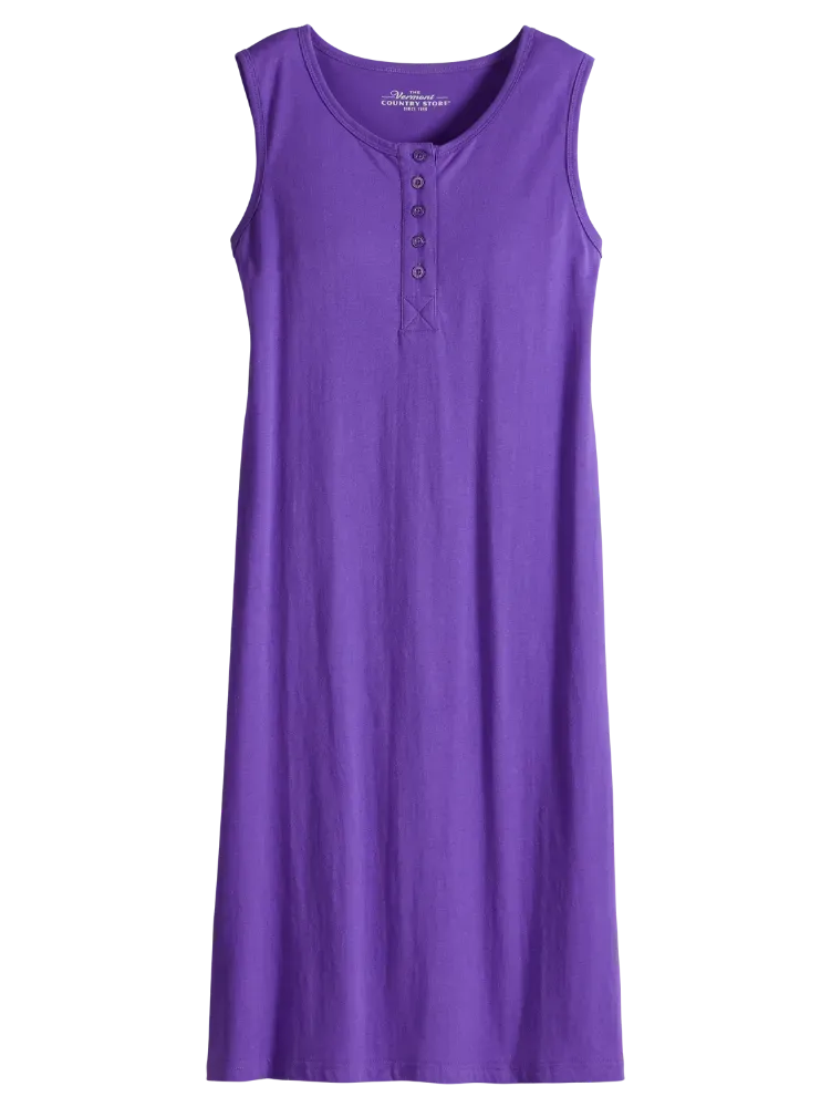 Comfort Knit Sleeveless Tank Cotton Nightgown