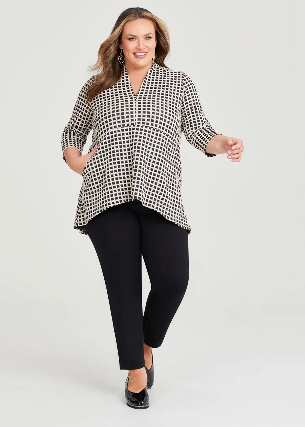 Button Detail Jacquard Top