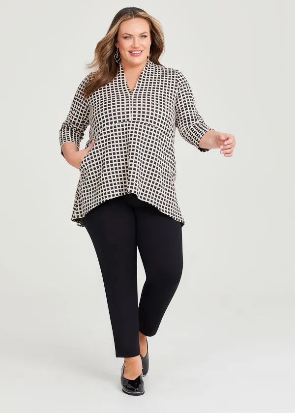 Button Detail Jacquard Top