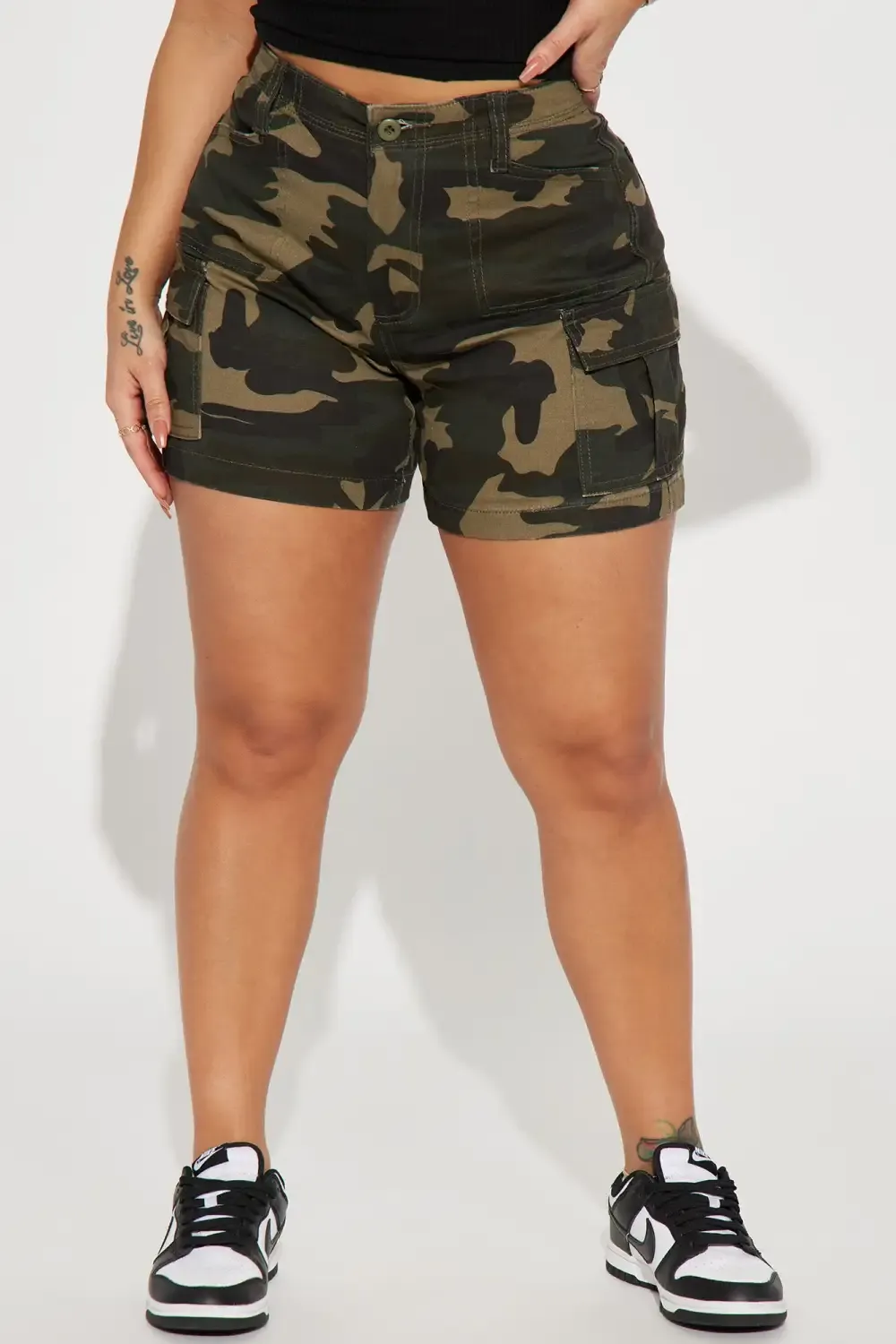 Come On Over Camo Cargo Shorts - Camouflage