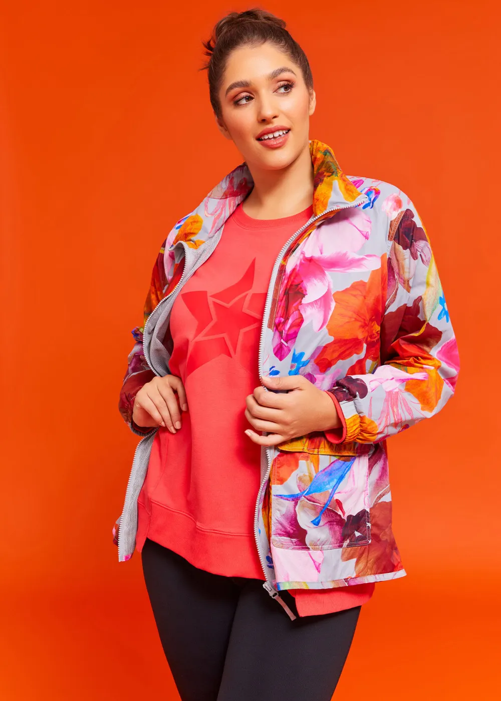 Active Floral Rain Jacket