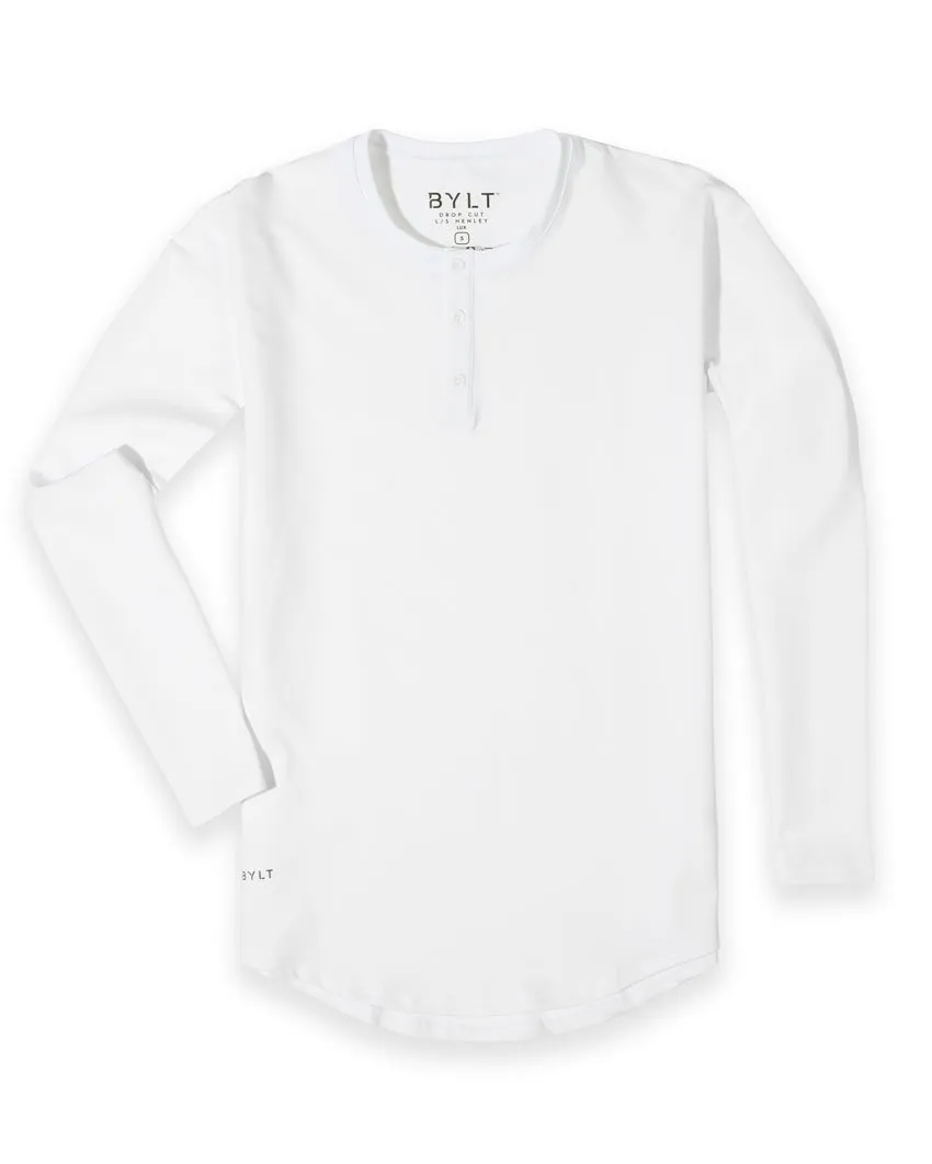 Henley Drop-Cut Long Sleeve: Lux