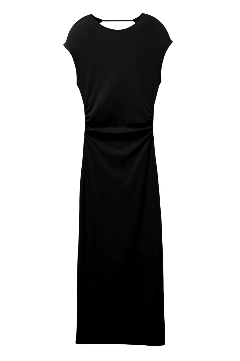 Vestido midi frunces