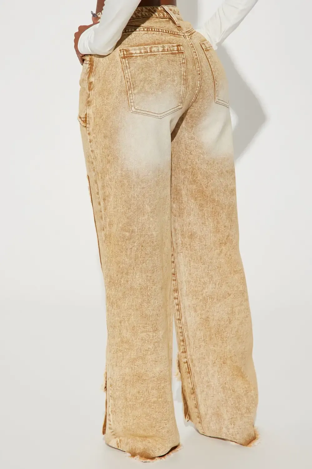Ultimatum Utility Baggy Straight Leg Jeans - Brown