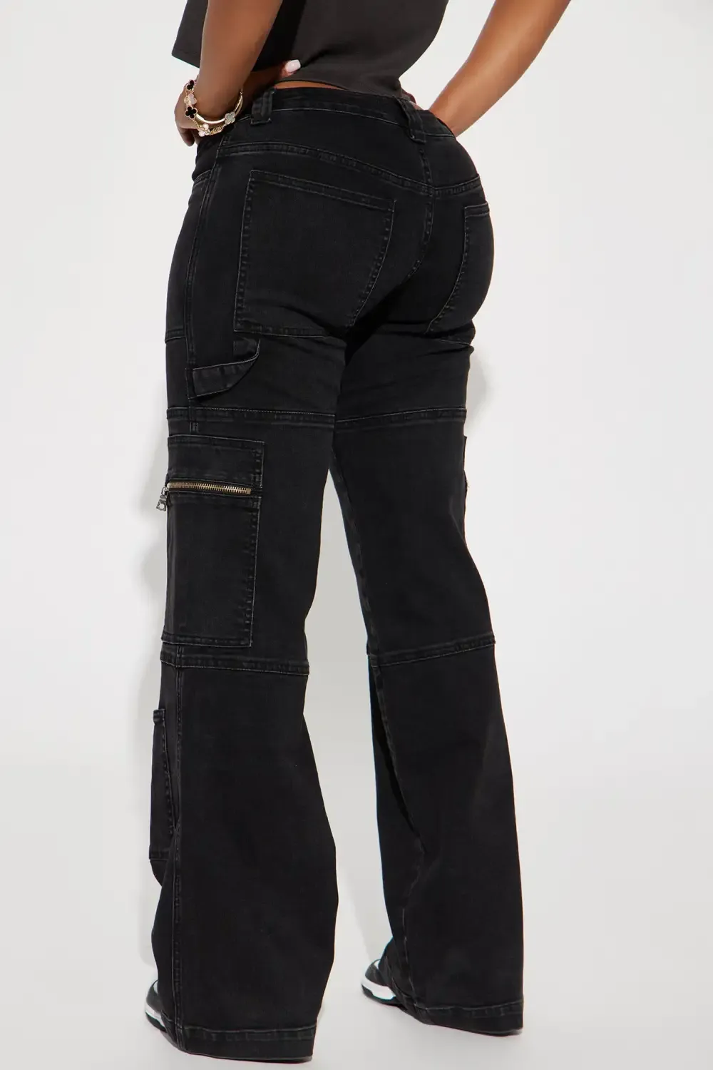 To The Next Level Stretch Cargo Jean - Black Wash
