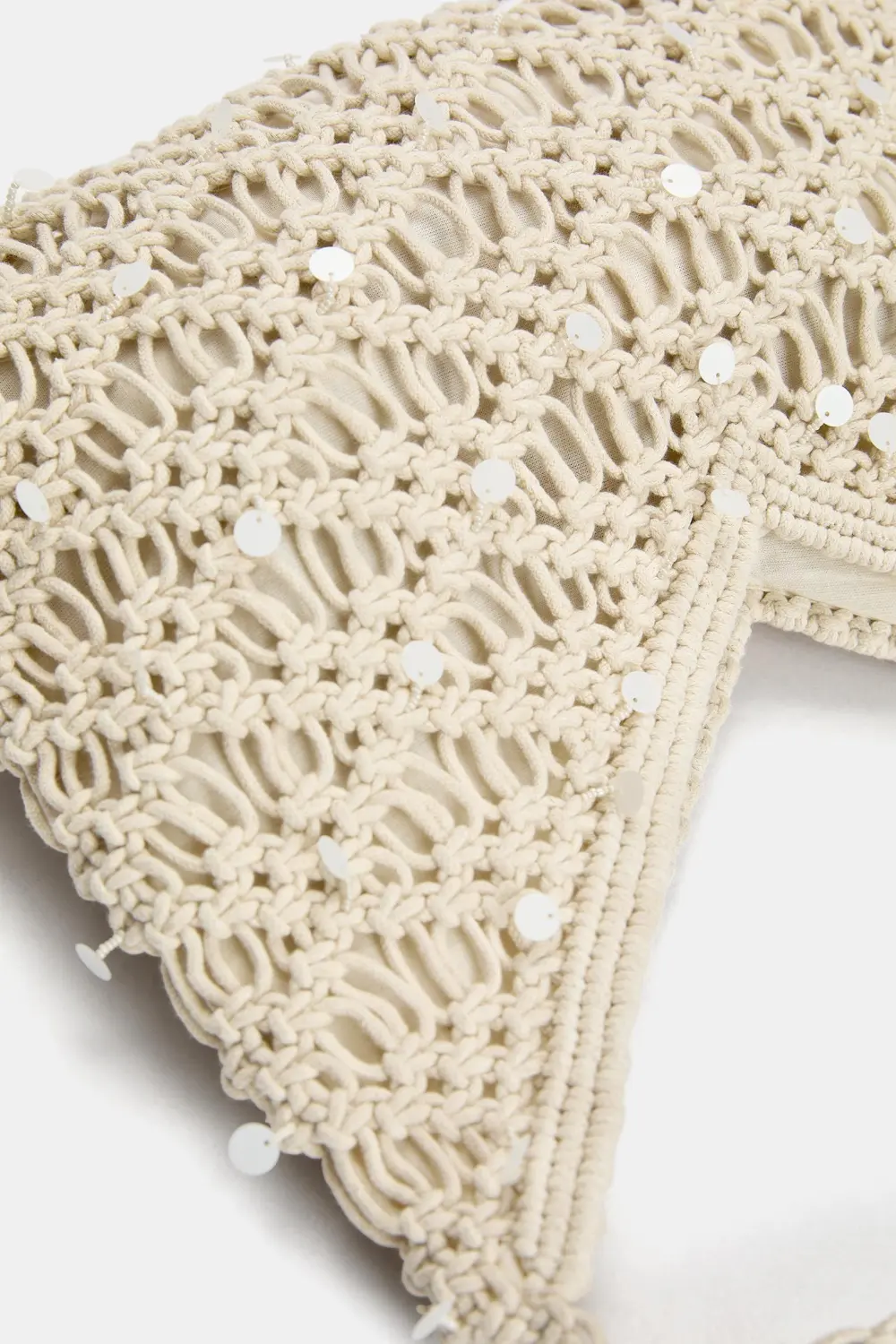 Bolso shopper crochet lentejuelas