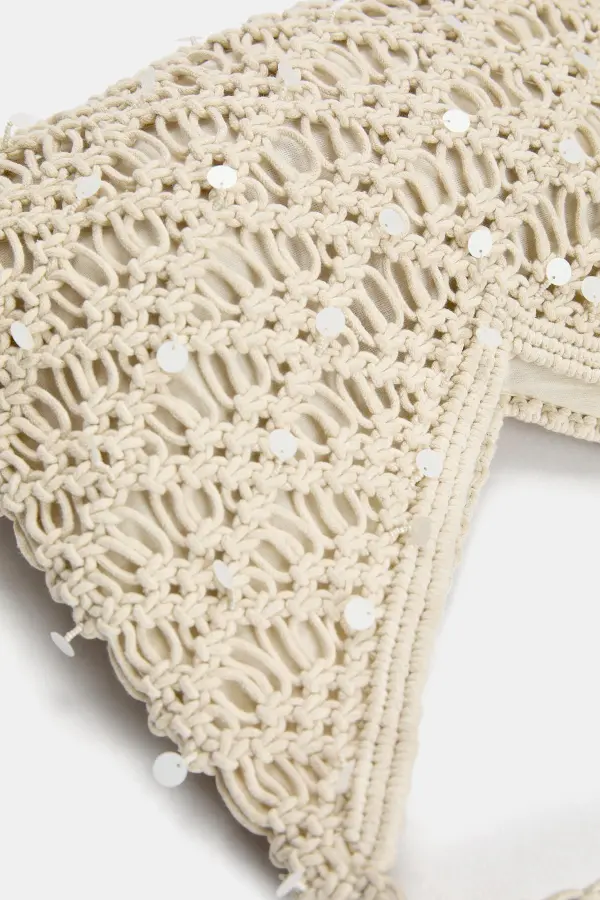 Bolso shopper crochet lentejuelas