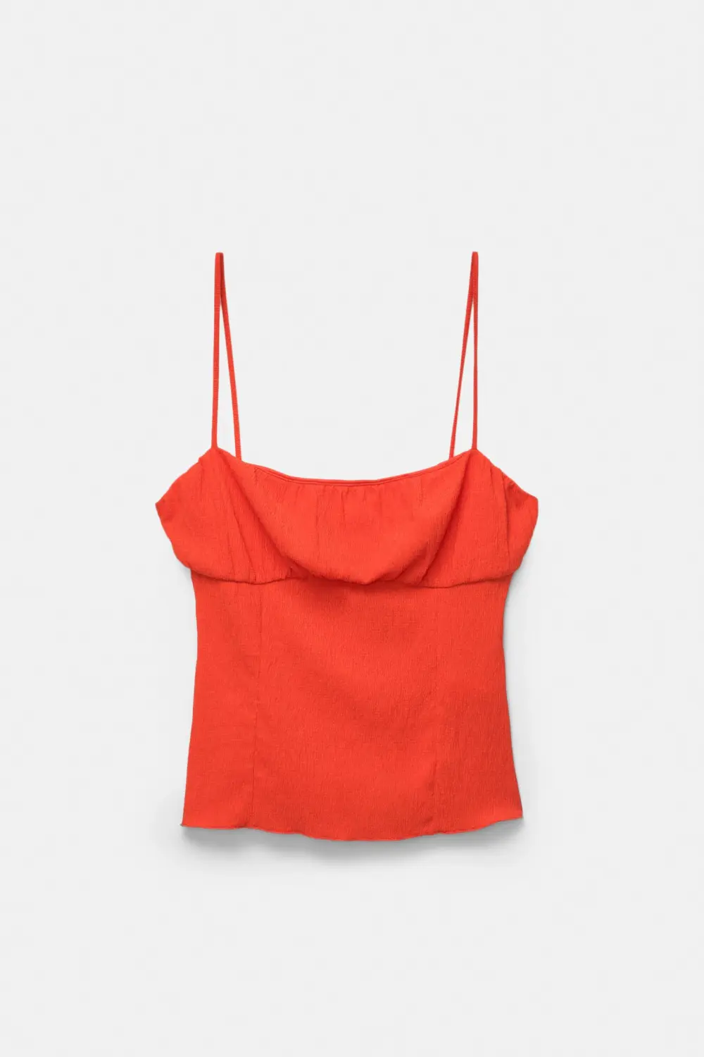 Corsetry-inspired top with thin straps