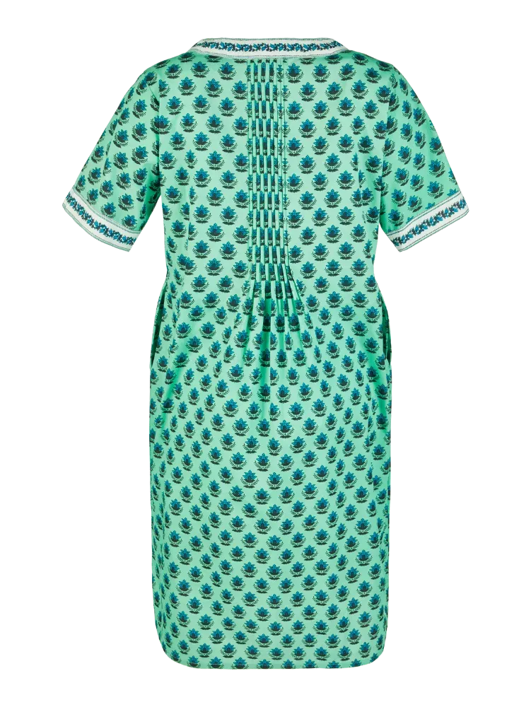 Ella Simone Indigo Dreams Lotus Print Nightgown