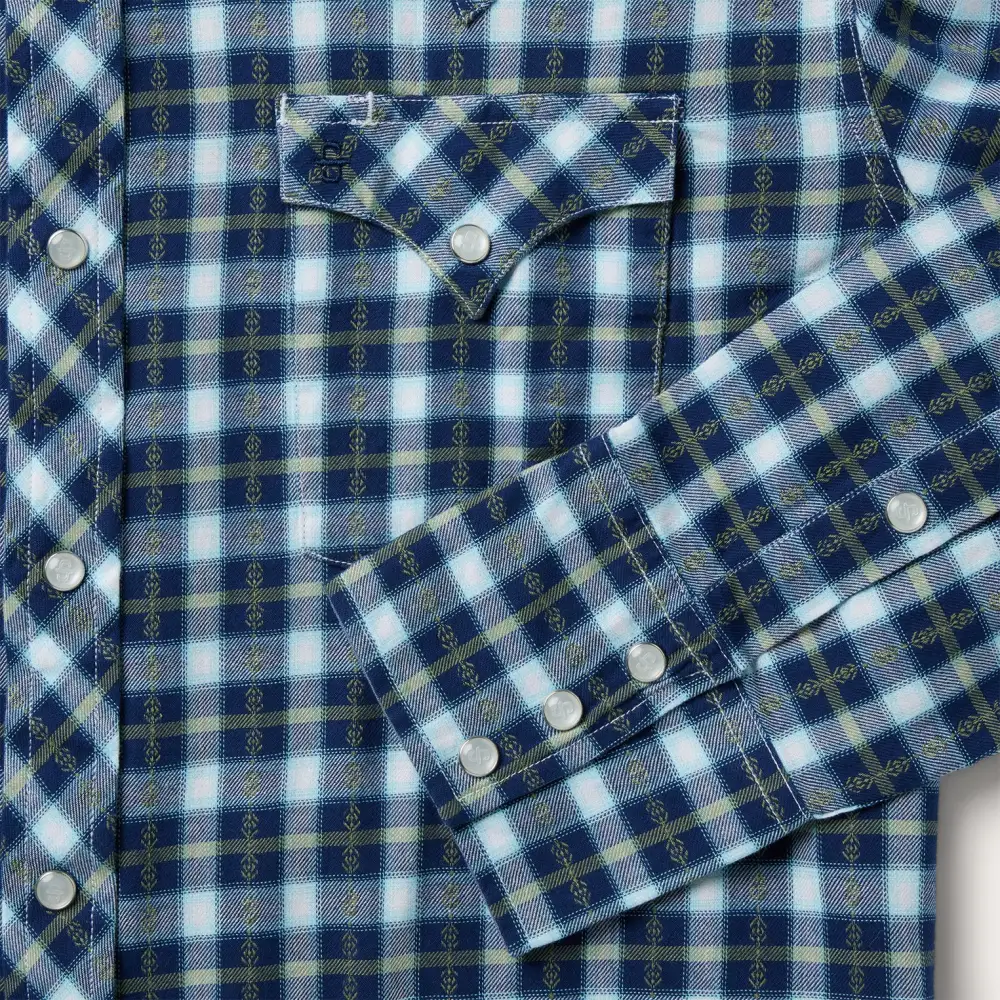 Plaid Twill Dobby Western Shirt