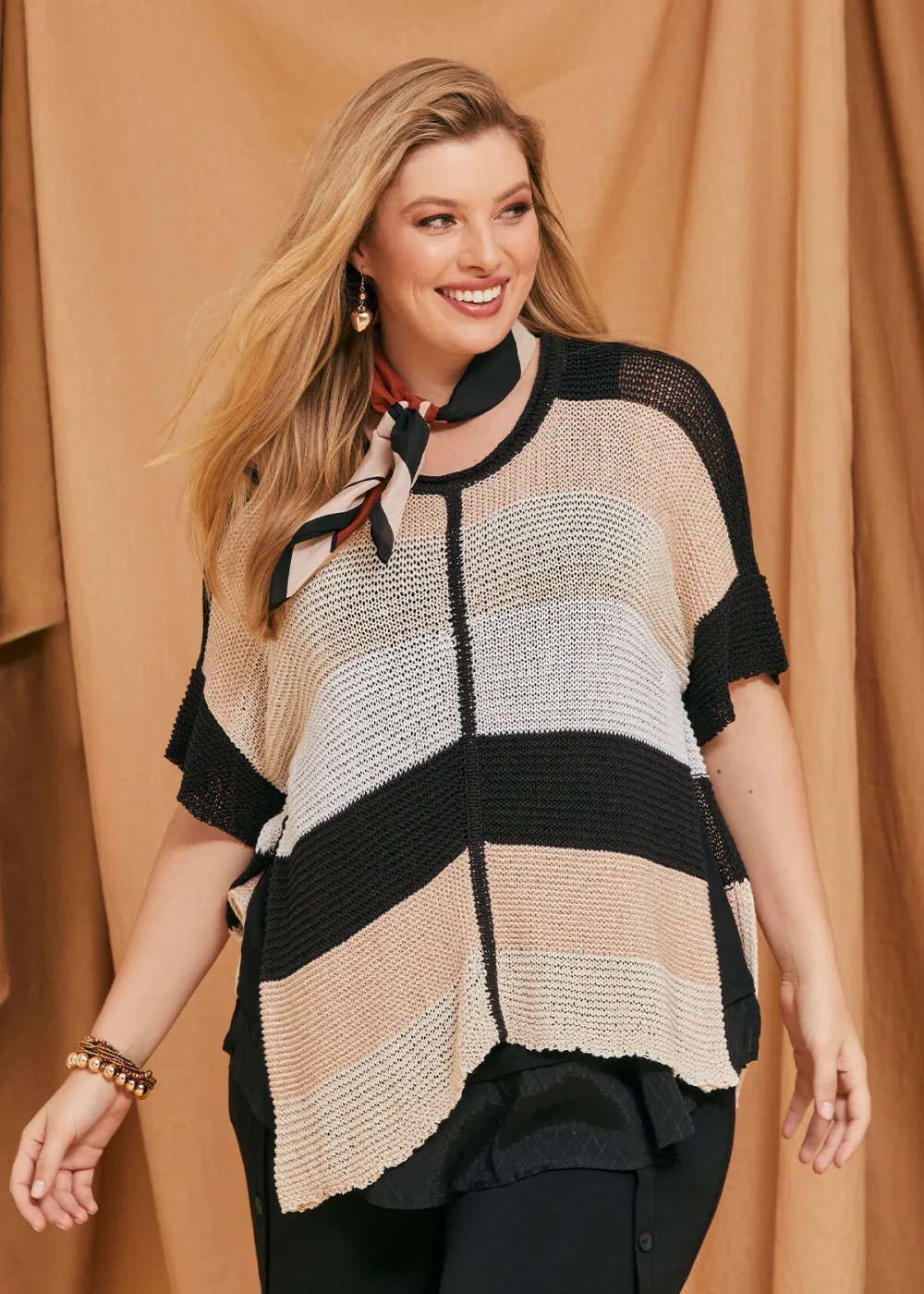 Stripe Lurex Mix Jumper