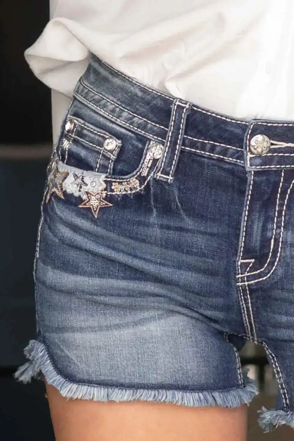 Pastel Stars Denim Shorts