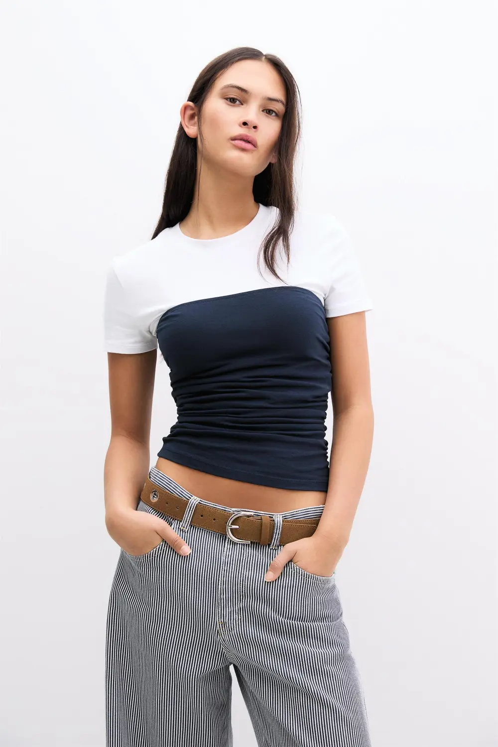 Camiseta combinada corset