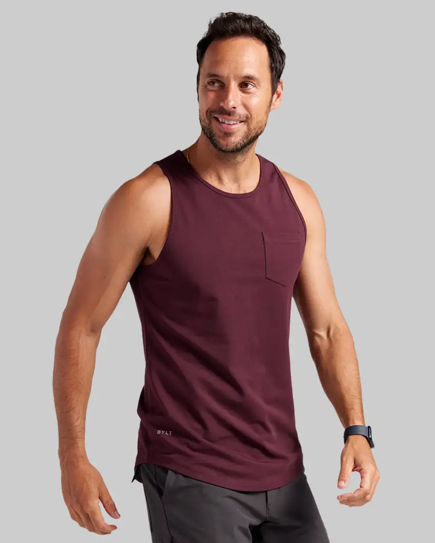 Lux Drop-Cut Pocket Tank