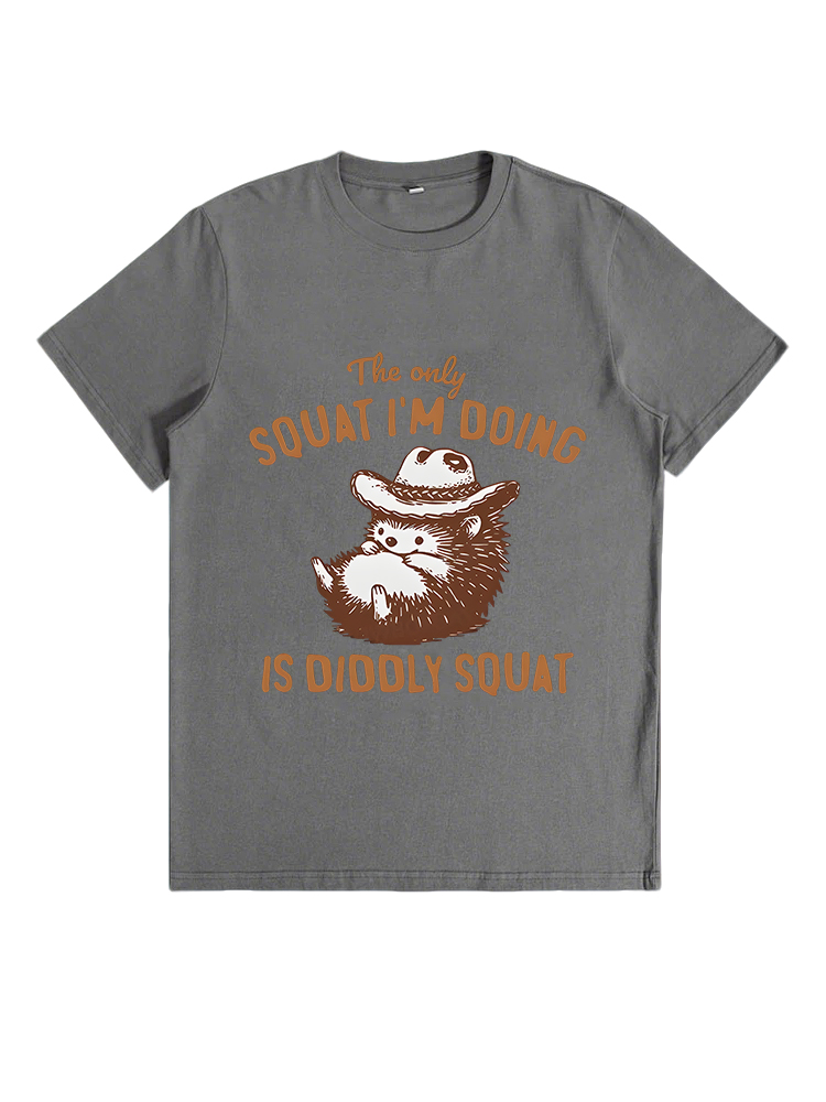 Lazy Hedgehog Print T-Shirt