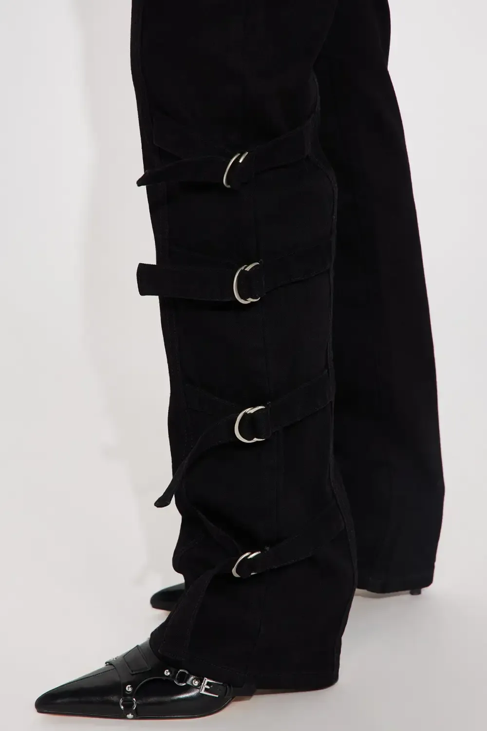 Before Dawn Moto Straight Leg Jeans - Black