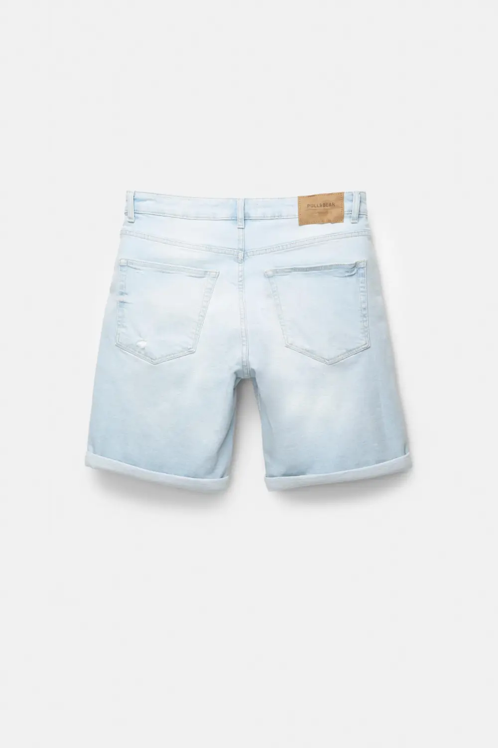 Ripped denim Bermuda shorts
