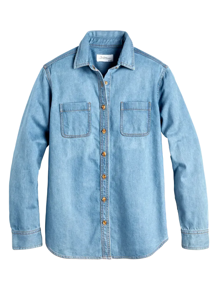 Women's Soft Wash Cotton Denim Shirt