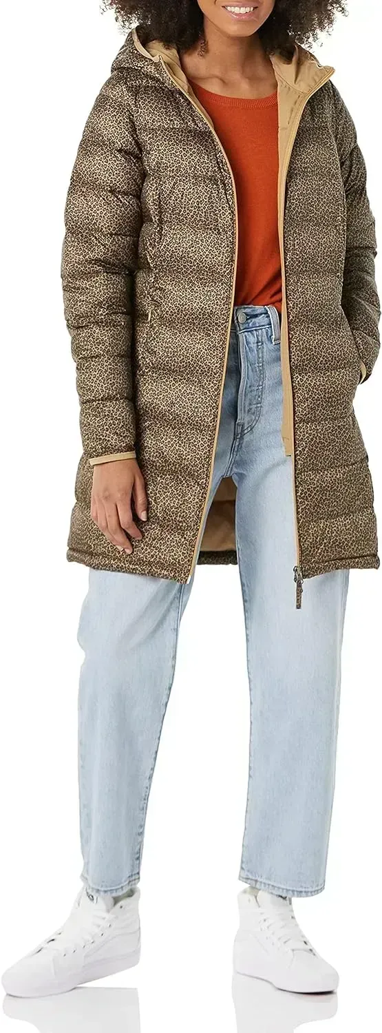 Women's Lightweight Water-Resistant Hooded Puffer Coat (Available in Plus Size)