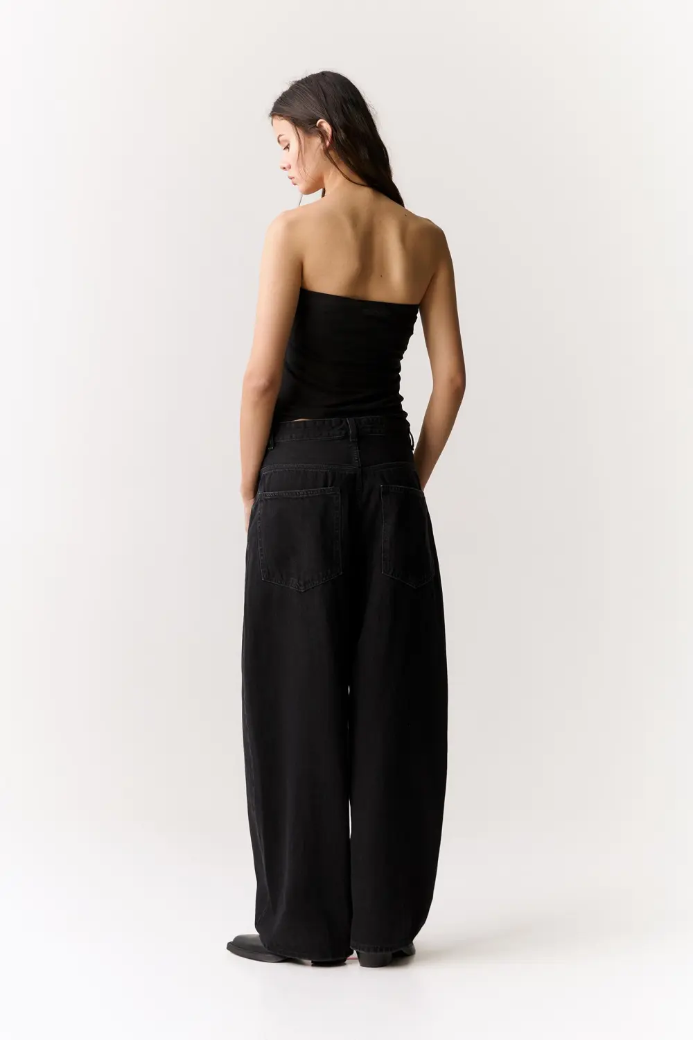 Strapless corsetry-inspired top