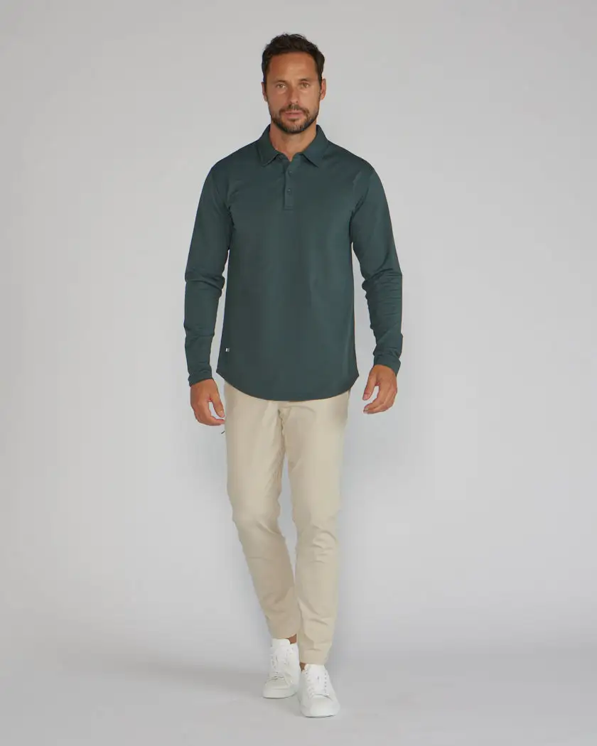 Drop-Cut Long Sleeve: Lux Polo
