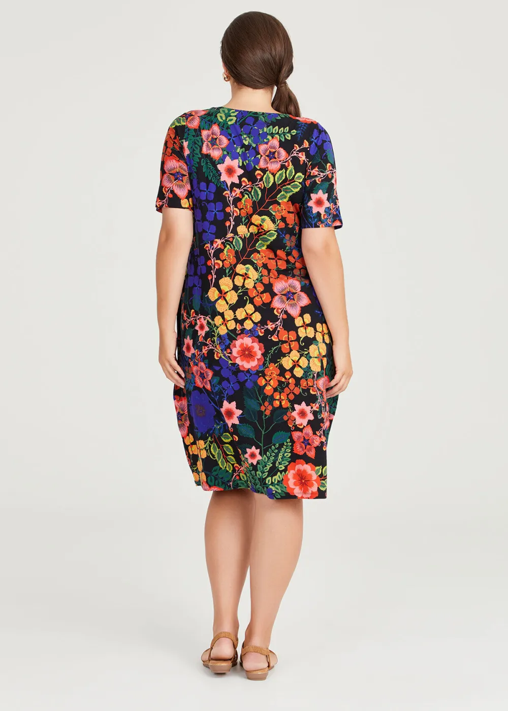 Natural Iris Panel Dress