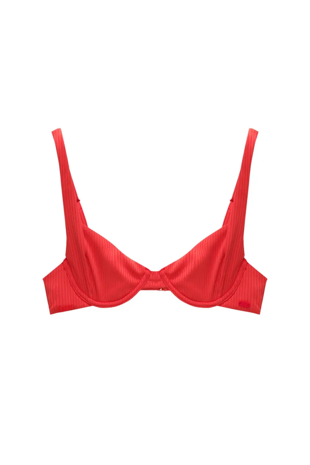 Ribbed balconette bikini top