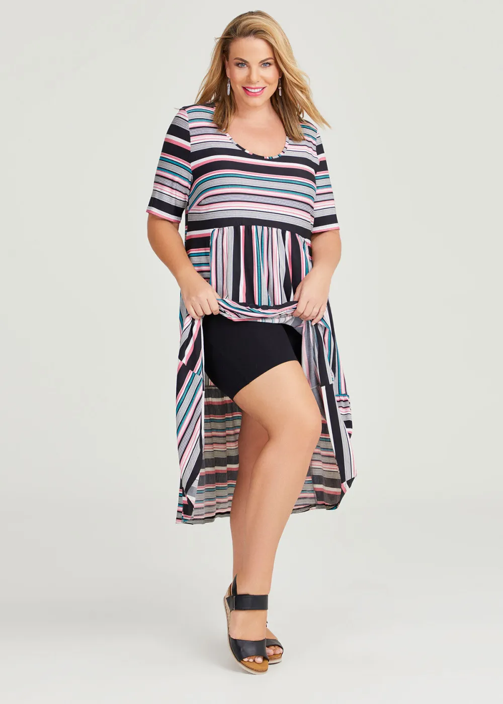 Stripe Tiered Dress